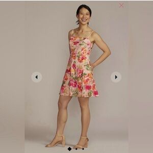 DB STUDIO floral patterned lace a-line